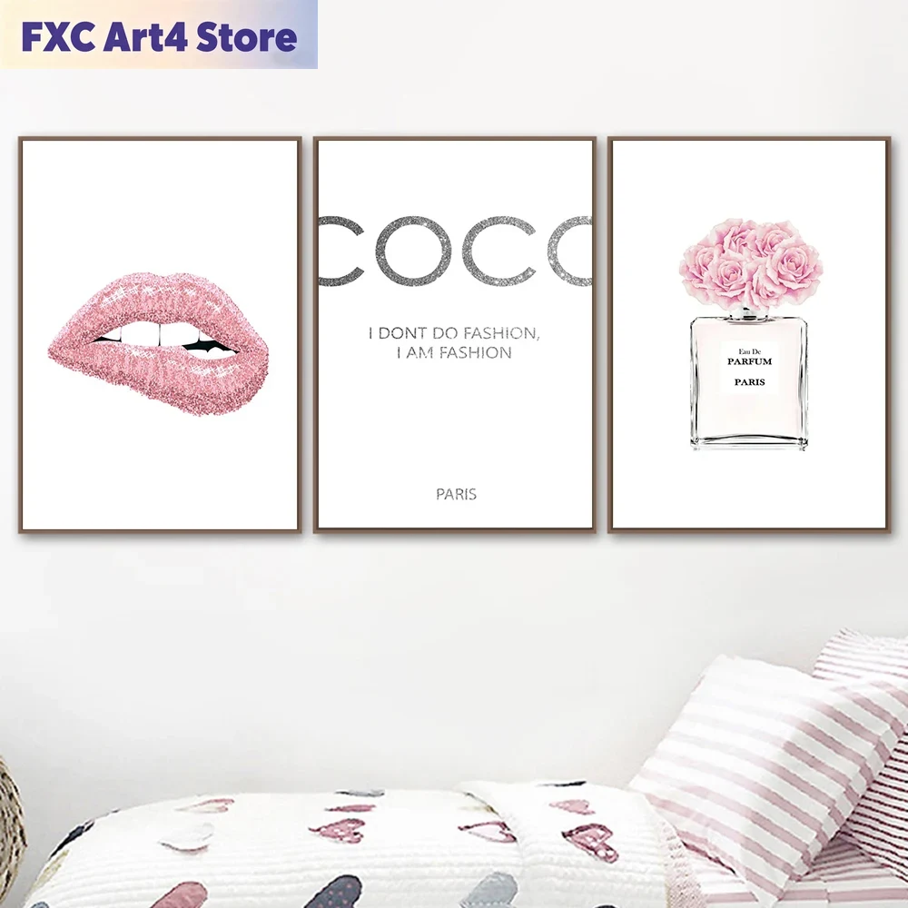 Home Fragrance Room Spray - Frameless Fashion Flower Perfume Pink Lips