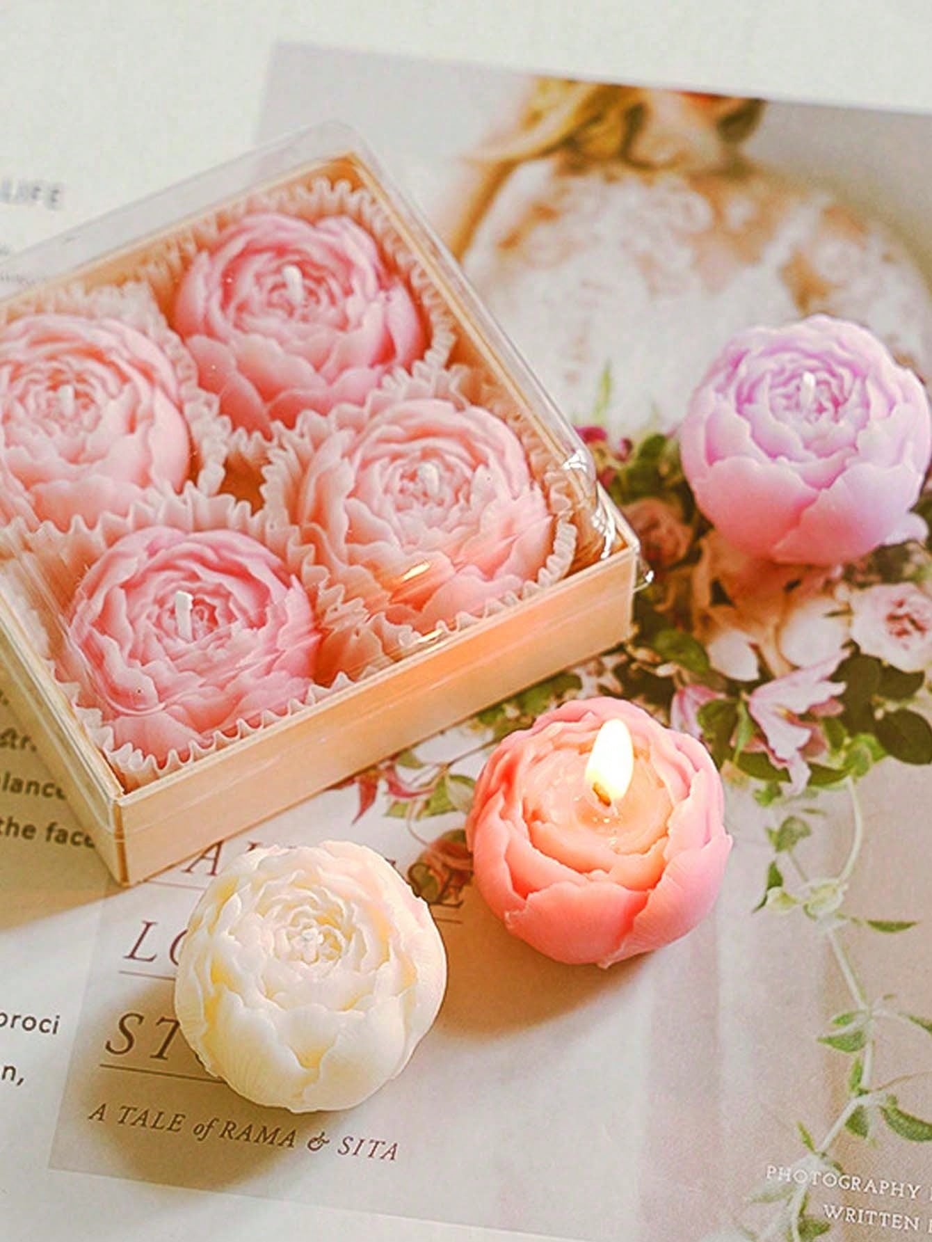 4pcs/Set Hand Made Rose Fragra - Home Fragrance Homemade 评论和价格